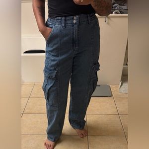 Casual Blue Cargo Pants